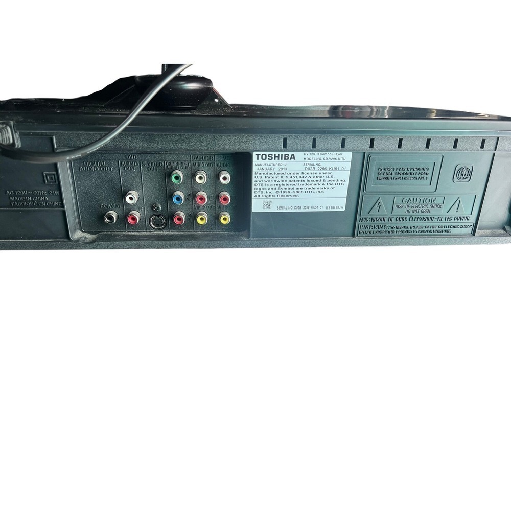 Vintage Toshiba SD-V296-K-TU Progressive Scan DVD VCRCombinationRemote tested - Picture 2 of 6